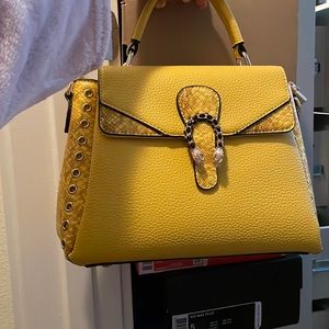 Yellow Gucc! inspired Akira handbag